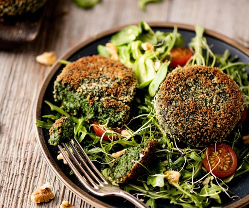 Veggie Spirulina Mushroom Burger